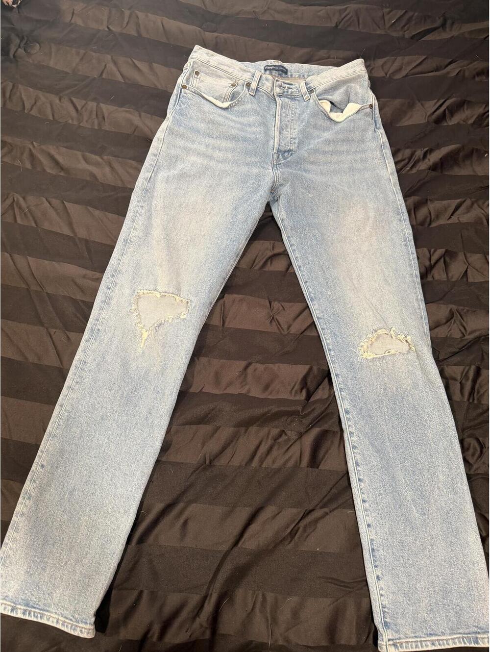 Levis Made & Crafted 501 Mens 30x32 Light Blue Distressed Jeans‎ Streetwear